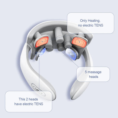 TENS Pulse Back Neck Massage 4 Modes EMS Electric Smart Shoulder Cervical Massager Relaxation Muscle Beating Health Care Tool