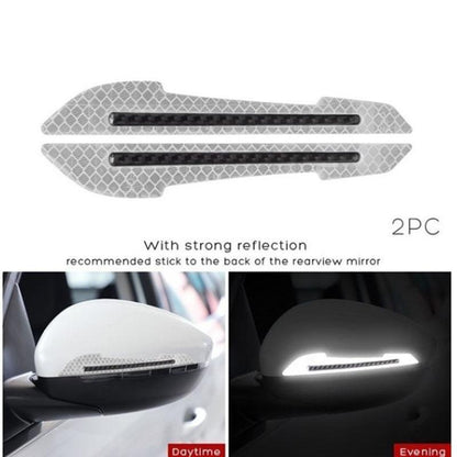2Pcs/set, Car Rearview Mirror Reflective Sticker, Safety Warning Reflective Sticker, Car Rearview Mirror Decorative Strip