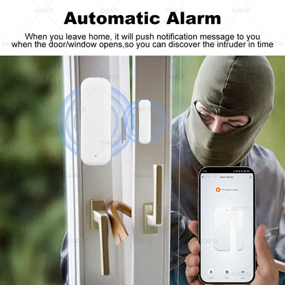 Tuya Zigbee Door Sensor Window Contact Sensor Open Closed Detector Smart Home Alarm Security Protection works with Smart Life