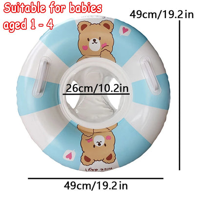 Baby Swimming Float Ring Toy Inflatable Swim Ring Floating Safty Seat with Canopy Kid Summer Water Pool Play Equipment Beach Toy