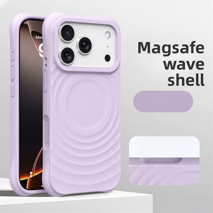 Water Ripple Silicone For Magsafe Wireless Charge Magnetic Phone Case For iPhone Air 17 16 15 14 Pro Max Soft Shockproof Cover