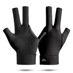 1pc Open Finger Billiard Gloves Breathable Polyester Snooker Pool Glove Adjustable Sticker Smooth Soft Lightweight Amateur Train