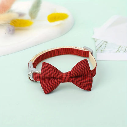 1 Piece, Adjustable Plaid Cat Collar Tie Knot, Perfect for Festive Dressing and Everyday Wear