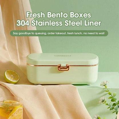 Electric Lunch Box Portable Food Warmer Water-Free Bento Box Stainless Steel Food Warmer Office Food Lunch Box Electric Heater