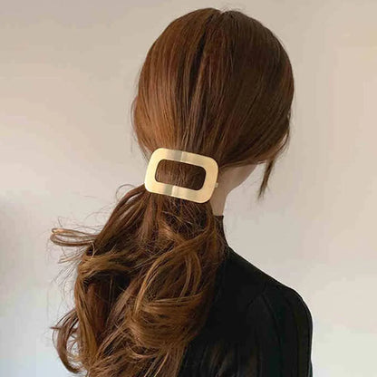 Metal Hair Clips Claw For Women Geometric Hairpin Barrettes Vintage Gold Silver Hairgrips Girls Ponytail Holder Hair Accessories