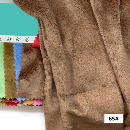 45x50cm 34~66# Plush Fabric For Sewing 5mm Pile Length 100 Polyester Hair Material For Popular Cotton Dolls DIY Handmade Fabric