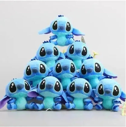 Lot Cute Cartoon Lilo and Stitch Small Pendant Plush Toy, 10CM Kawaii Plush Keychain Kids Best Christmas Gift Toys