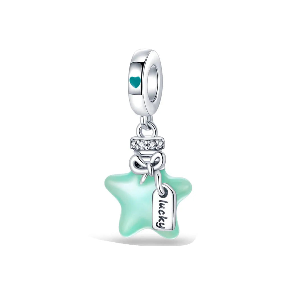 925 Plata Tortuga marina cangrejo Pulpo Dijes Delfín estrella de mar Colgante Ajuste Pulsera Original Mujer DIY Accesorios Joyería Regalo