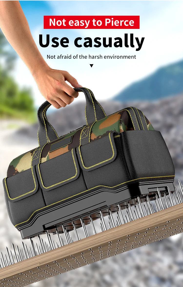 Professional Electrician Tool Bag, Reflective, Waterproof, Multi-Pocket, Durable Oxford, 4 Sizes Available