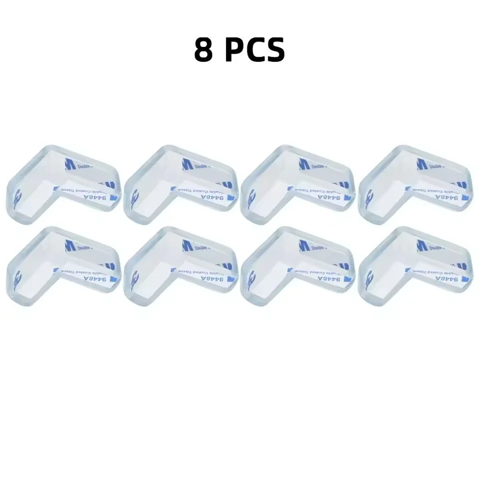 4/8/10/12Pcs Baby Safety Silicone Protector Table Corner Edge Protection Cover Transparent Anti Collision Soft Guard Home Tool