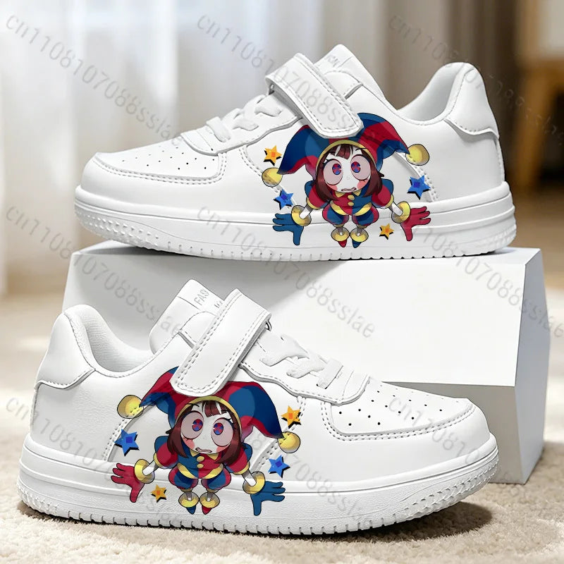 Amazing Digital Circus Pattern Girls Boys Teenager Student Kids Comfortable Non-slip White Lovely Print Casual Sneakers Gift