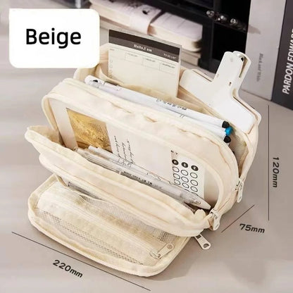 Large Capacity Pencil Case, Handheld Pen Pouch, Portable Cosmetic Bag, Gift for Office, School, Teen Girl, Boy, Men, Women, Adult