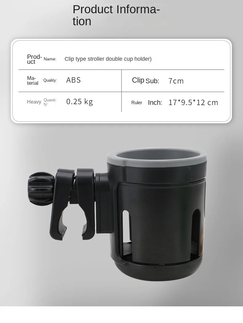 Stroller Cup Holder Phone Support Milk Bottle Drink Cup Holder Conversion 2 Cups Universal for Pram Baby Stroller Accessories