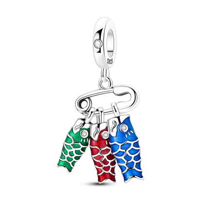 PAMELA 925 Sterling Silver Sea Turtle Starfish Blue Charm Dolphin Octopus Shell Bead For Original Charms Bracelets Ocean Jewelry