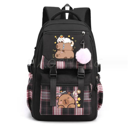 Backpack Lovely Capybara Print Women Laptop Computer Large Capacity School Backpacks for Girls Teenage Packsack 4 Color Gift