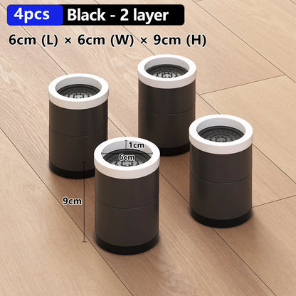 Stackable Furniture Heightening Foot Pads: Table Leg Pads, Coffee Table & Cabinet Base Risers, Bed Leg Heightening Pads