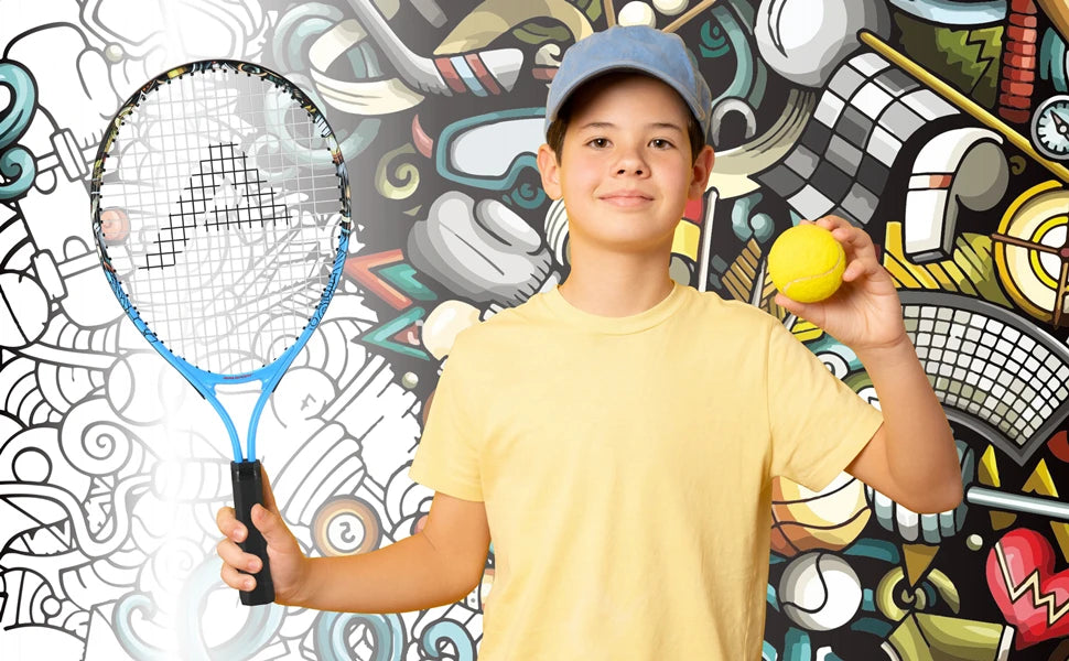 Tennis Rackets for Kids Toddlers 17'' with Cover Bag for Girl and Boy Tennis Racquet, AMASPORT