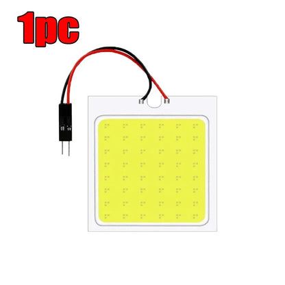 10/1 PCS 48 SMD T10 4W 12V COB Car Interior Panel LED Lights White Lamp Bulb Car Dome Reading Trunk Lamps