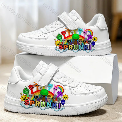 Sprunkis Cartoon Pattern Girls Boys Teenager Student Kids Lightweight Wear-resistant Easy To Wear Lovely Casual Sports Shoes