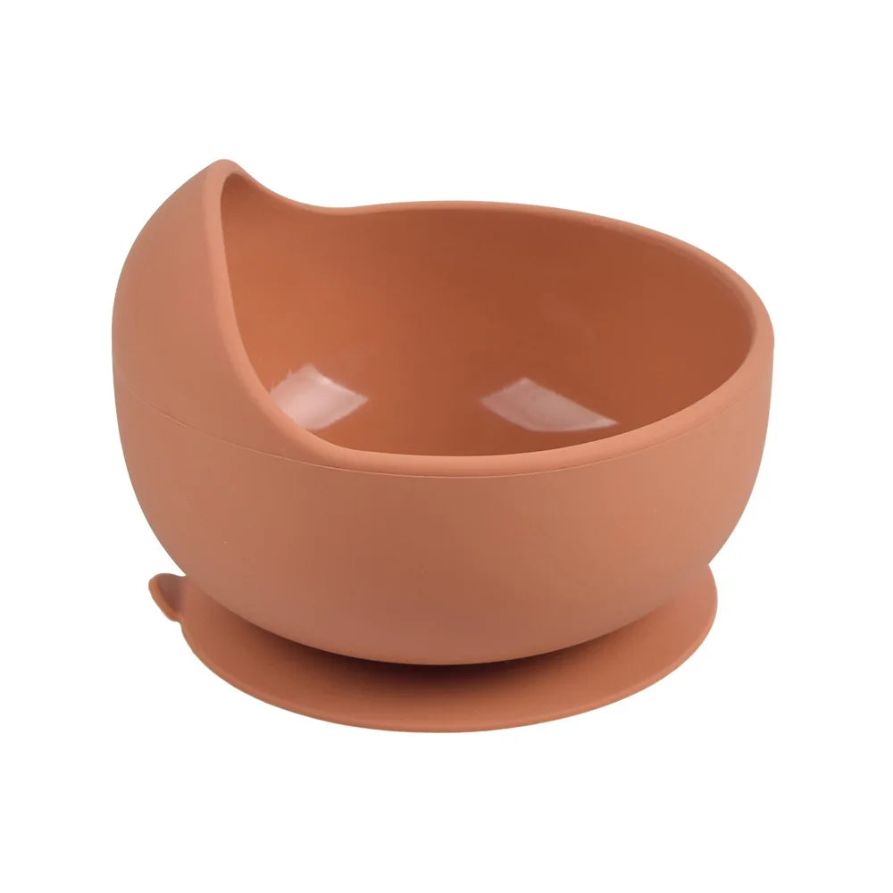 28Colors Baby Silicone Suction Bowls for Kids Waterproof Baby Feeding Tableware Spoon Children Dishes Kitchenware Infant Plates
