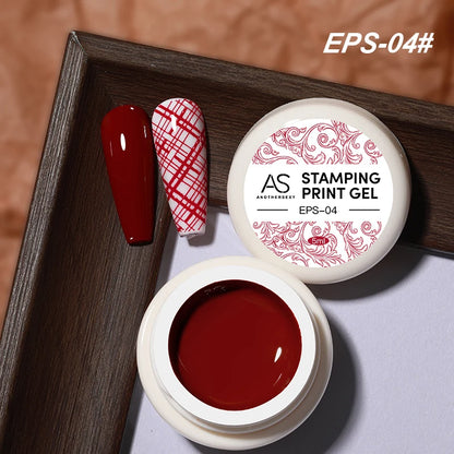 AS Esmalte de uñas de estampado de 5ml, colores, barniz de impresión de uñas para placa de estampado, lacas de impresión en blanco y negro, no kit