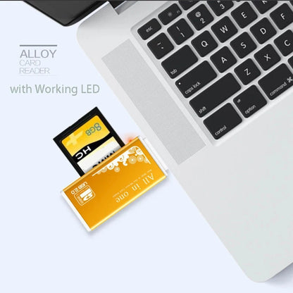 Card Reader 4 Ports, USB2.0 Memory SD TF Card SDHC MMC/RS MMC TF MS/MS PRO/MS DUO M2 Adapter for Laptop Desktop, PC Accessories