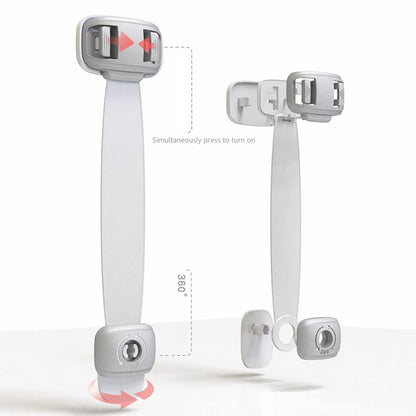 Refrigerator Door Lock, Child Kids Proof Safety Cabinet Locks, Straps, Safe Quick Baby Proofing Latches for Drawers Freezer