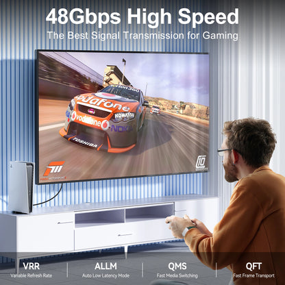 8K HDMI Cable, High Speed Hdmi Cables, Braided Nylon & Gold Connectors, HDMI2.1 4K @ 120Hz 8K@60Hz for Laptop PS5 Xbox HDTV