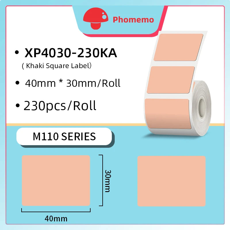 Phomemo M110 Thermal Wireless Label Printer Portable Bluetooth Sticker Mini Printer Barcode Label Maker Price Tag Printers DIY