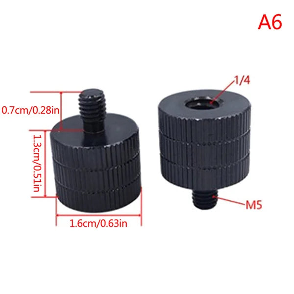 1/4 to M4 M5 M6 M8 M10 Conversion Screw 3/8" Male to Female Thread Screw Mount Converter Standard 1/4 Mount Adapter Screw