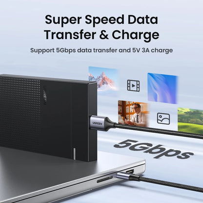 USB C to Micro B 3.0 Cable, 5Gbps 3A, Fast Data Sync Cord For Macbook Hard Drive Disk HDD, SSD Case USB Type C Micro B Cable ,UGREEN