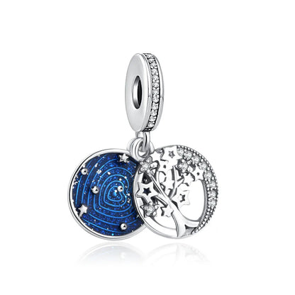 Nuevo colgante de plata 925 compatible con pulsera original, joyas para mujer, serie azul, colgante de pulpo, delfín, búho, camaleón
