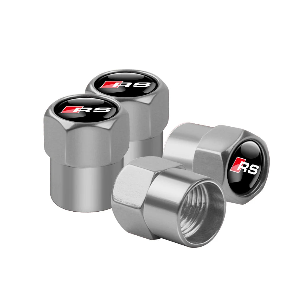 Tapas de válvula de neumático para coche con logotipo, accesorios para Audi Sline RS S TT A1 A2 A3 A4 A5 A6 A7 A8 8P B6 B7 B8 C5 C6