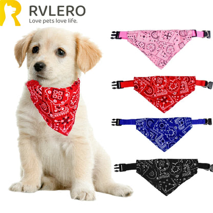 Pet Triangle Scarf, Cat Dog Saliva Towel, Printed Pets Dog Collar, Adjustable Strap, Kitten Puppy Saliva Neckerchief, Pet Supplies