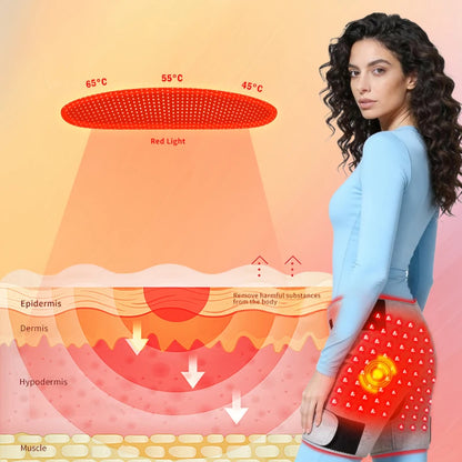 Red Light Therapy Hip Massager - 3-Gear Heat & Vibration, For Recovery & Warmth, Relieves Muscle Stiffness, For Recovery & Daily Care