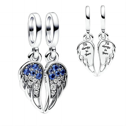 Authentic 925 Sterling Silver Charm Sparkling Star Moon & Sun Pendant Fit Original Bracelets DIY Women Bangles Jewelry Gift