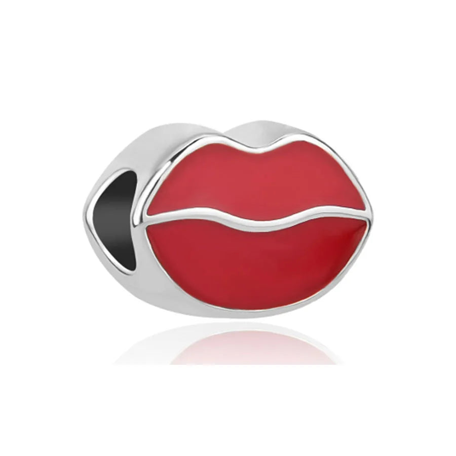 Pink Bead Bag Perfume Lipstick high heels Pendant fit Original Bracelet Accessories DIY Jewelry Women 925Silver Gift Trunk Charm