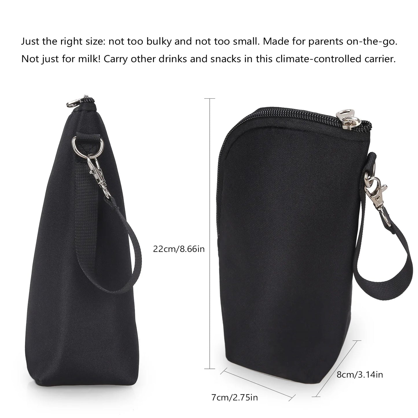 Baby Bottle Bag Portable Mother Feeding Bottle Warmer Baby Feeding Aluminum Mold Insulation Outing Stroller Hanging Bag