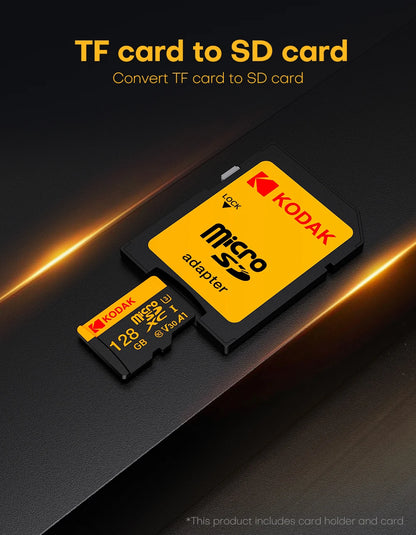 KODAK 100% Original Micro sd Card 32GB 64GB 128GB 256GB Microsd Memory Card Class10 SDXC U3 4K TF Card for Drone Phone
