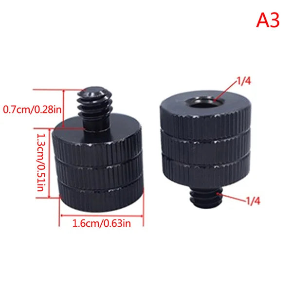 1/4 to M4 M5 M6 M8 M10 Conversion Screw 3/8" Male to Female Thread Screw Mount Converter Standard 1/4 Mount Adapter Screw