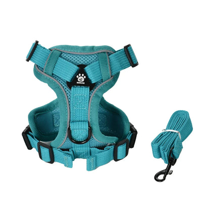 Arnés y correa para gatos para perros pequeños, reflectante, ajustable, para exteriores, para cachorros y gatitos, dispositivo de tracción, entrenamiento táctico, suministros para mascotas