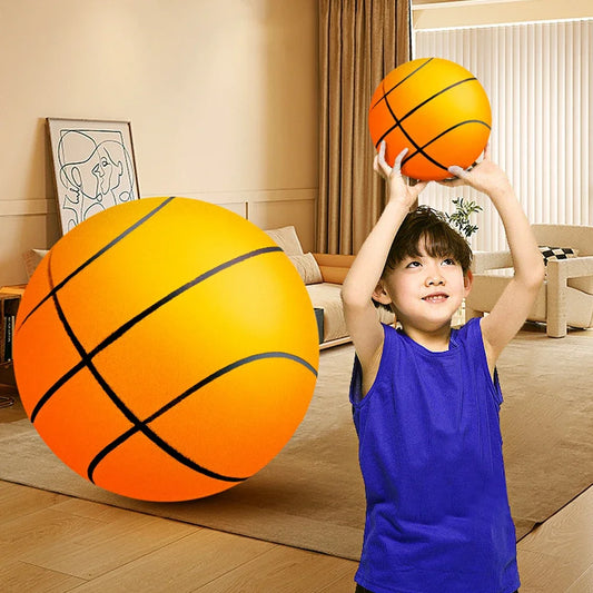Mute Silent Basketball Diameter 18/21/24 CM Indoor Silent Skip Ball Squeezable Silent Child Sports Toy Game Bounce Basketballs