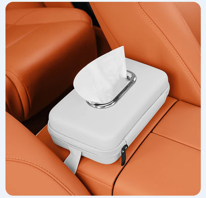 Car sun visor tissue box, seat back car mounted tissue box, car mounted armrest box, high-end storage decoration sanitary paper box