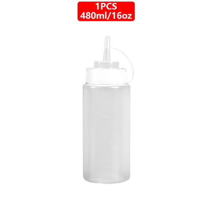 Squeeze Condiment Bottles with On Cap Squeeze Sauce Bottles Olive Oil Bottles Ketchup Mustard Dispensers Kitchen Accessories