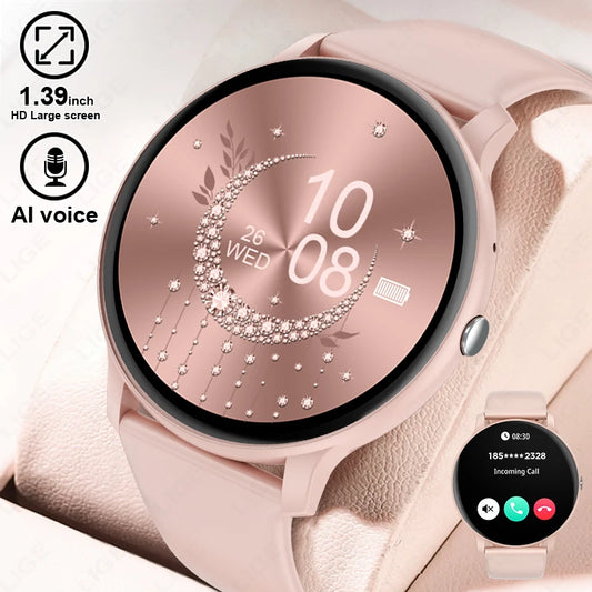LIGE New Smart Watch Women, Bluetooth Call Sports Fitness Watches, Heart Rate Health Monitor Smartwatch Ladies For Android iOS