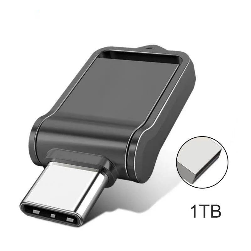 Mini 2TB Flash Drive USB 3.2 Fast Type C Pen Drive Memory Stick High Speed Data 512GB For Computers Phone PC Fast U Disk