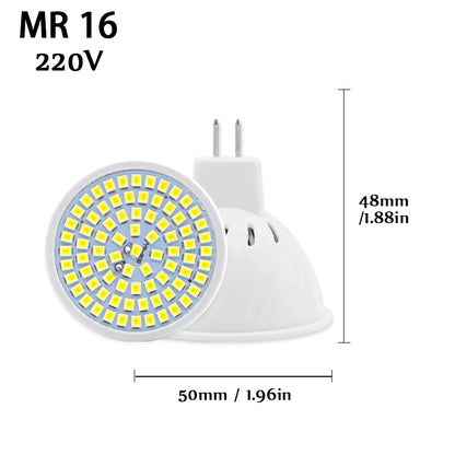 10PCS GU10 LED E27 Lamp E14 Spotlight Bulb 48 60 80leds Lampara 220V GU 10 Bombillas Led MR16 Lampada Spot Light