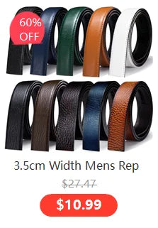 60 Kinds Metal Mens Relacement Belt Buckles Button Sliding Buckle Without Belt Black Gold Blue for 3.5 cm Ratchet Belts ONLY