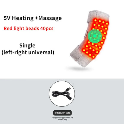 Red Light Therapy Heated Elbow Sleeve | Relieves Joint & Arm Pain, Arthritis | Heating & Massage Function Relieves Arm Numbness