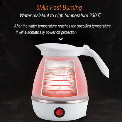 Foldable and Portable Teapot Water Heater 600ML Household Travel Electric Water Kettle 220V Kitchen Appliances Water Boiling Pot